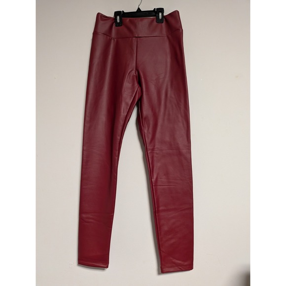 Calzedonia Thermal Skinny Fit Coated Leggings Rosso Scuro Burgundy Red MIP037 M - Picture 6 of 12
